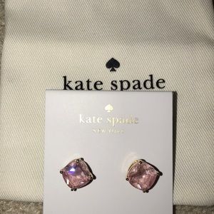 Kate Spade Small Pink Square Stud Earrings